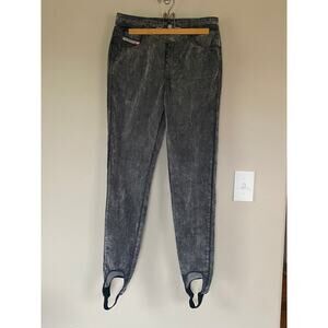 Diesel slandy stirrup jeans womens size 30 black gray distressed